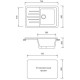 Кухонная мойка AquaGranitEx черный M-27(308)