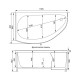 Акриловая ванна 168,5x89,5 см левая Aquanet Augusta 00205463