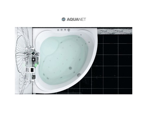 Акриловая ванна 149,3,x149,3 см Aquanet Malta 00205410