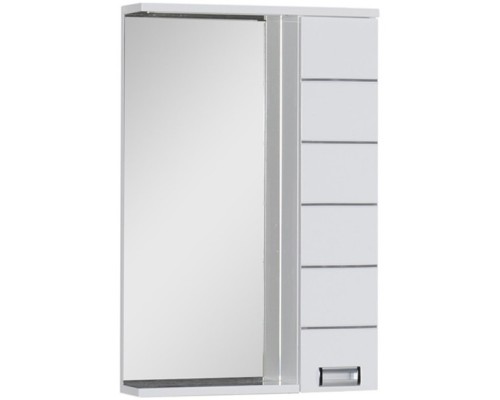 Зеркальный шкаф 60x87 см с подсветкой белый Aquanet Доминика 00171918