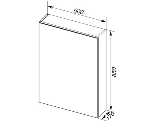 Зеркальный шкаф 60x85 см капучино Aquanet Алвита 00183984