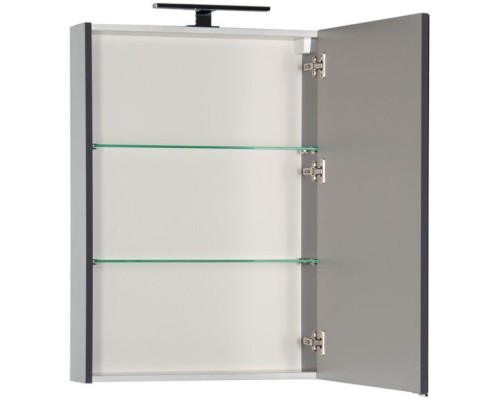Зеркальный шкаф 60x85 см серый антрацит Aquanet Алвита 00183989