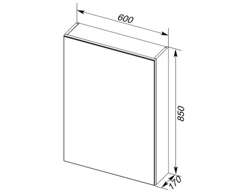 Зеркальный шкаф 60x85 см белый Aquanet Алвита 00183994