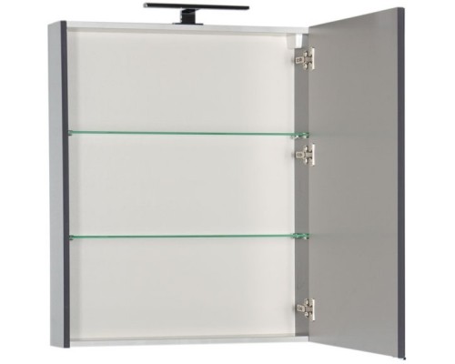 Зеркальный шкаф 70x85 см серый антрацит Aquanet Алвита 00183990
