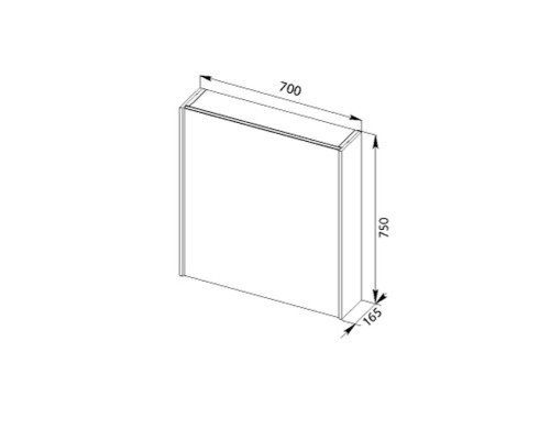Зеркальный шкаф 70x75 см белый Aquanet Латина 00179997