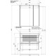 Зеркальный шкаф 80x85 см белый Aquanet Орлеан 00183077