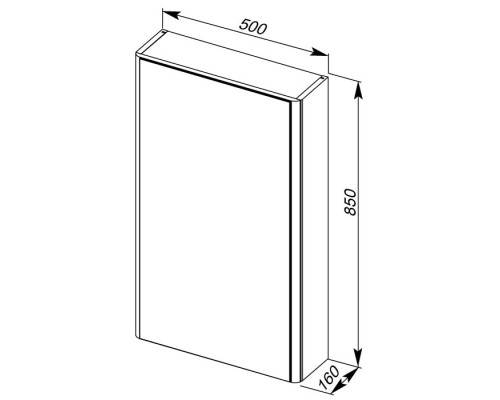 Зеркальный шкаф 50x85 см белый Aquanet Орлеан 00183075