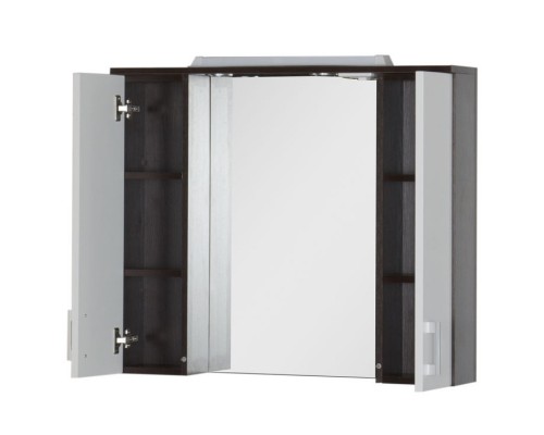 Зеркальный шкаф 90x74,6 см венге/белый Aquanet Тиана 00172399