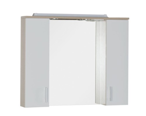 Зеркальный шкаф 90x74,6 см светлый дуб/белый Aquanet Тиана 00172807