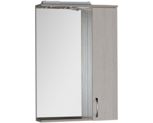 Зеркальный шкаф 60x87 см с подсветкой белый дуб Aquanet Донна 00169038