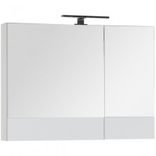 Зеркальный шкаф 90x67 см белый Aquanet Верона 00172339