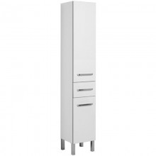 Пенал напольный белый с бельевой корзиной Aquanet Сиена 00189248