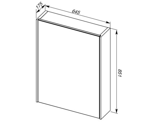 Зеркальный шкаф 64,5x85,1 см белый Aquanet Тулон 00183391