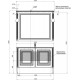 Зеркало 120x96,3 см белый серебряная патина Aquanet Паола 00181768