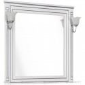 Зеркало 90x96,3 см белый серебряная патина Aquanet Паола 00181769