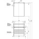 Зеркальный шкаф 59x75 см белый глянец R Aquanet Палермо 00203939