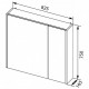 Зеркальный шкаф 82,5x75 см белый глянец L Aquanet Остин 00203924