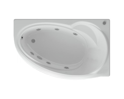 Акриловая гидромассажная ванна 150x95 см правая пневматическое управление стандартные форсунки Aquatek Бетта-150
