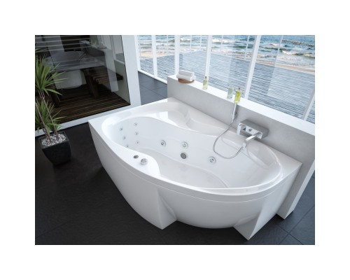 Акриловая гидромассажная ванна 170x105 см правая пневматическое управление стандартные Aquatek Акватек Вега-170