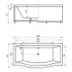 Акриловая гидромассажная ванна 180x90 см пневматическое управление плоские форсунки Aquatek Гелиос