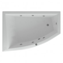 Акриловая гидромассажная ванна 180x125 см левая пневматическое управление плоские форсунки Aquatek Оракул