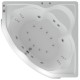 Акриловая гидромассажная ванна 164x164 см пневматическое управление стандартные форсунки+спинной массаж 12 форсунок Aquatek Сириус
