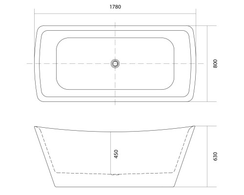 Акриловая ванна 178x80 см Aquatek Верса AQ-4880