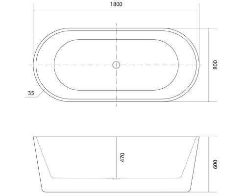 Акриловая ванна 180x80 см Aquatek Ово AQ-99880