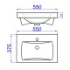 Раковина 55х37,5 см Aqwella Тигода 30969