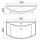 Раковина 76,5х48,5 см Aqwella Стиль 4620008197470