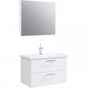 Комплект мебели белый глянец 81,5 см Aqwella Manchester MAN01082 + 4640021064733 + SM0208