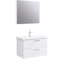 Комплект мебели белый глянец 81,5 см Aqwella Manchester MAN01082 + 4640021064733 + SM0208