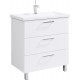 Комплект мебели белый глянец 81,5 см Aqwella Manchester MAN01083 + 4640021064733 + SM0208