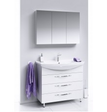 Комплект мебели белый глянец 106,5 см Aqwella Allegro Agr.01.10/3 + 4620008197340 + MC.04.10