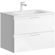 Комплект мебели белый глянец 75,5 см Aqwella 5 Stars Accent ACC0175W + Mal.75.04.D + RM0208BLK