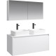 Комплект мебели белый глянец 120 см Aqwella 5 Stars Mobi MOB0112W + MOB0712W + 641945 + 641945 + MOB0412 + MOB0717W