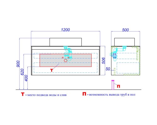 Тумба с раковиной белый глянец 120 см Aqwella 5 Stars Mobi MOB0112W + MOB0712W + 4640021064269 + 4640021064269