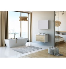 Комплект мебели дуб сонома/белый глянец 97,2 см Aqwella 5 Stars Miami Mai.01.10 + Mal.10.04.D + Mai.02.07