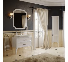 Комплект мебели белый глянец 85 см см Aqwella 5 Stars LaDonna LAD0108W + LAD.07.04.D + LAD0207W