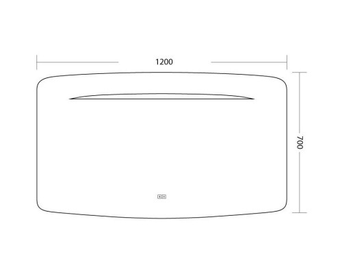 Зеркало 120x70 см Art&Max Gina AM-Gin-1200-700-DS-F-H