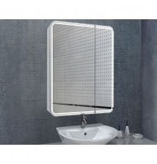 Зеркальный шкаф 80x80 см белый L Art&Max Verona AM-Ver-800-800-2D-L-DS-F