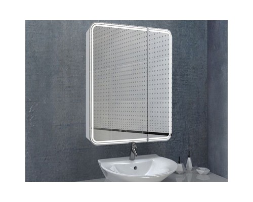 Зеркальный шкаф 80x80 см белый L Art&Max Verona AM-Ver-800-800-2D-L-DS-F