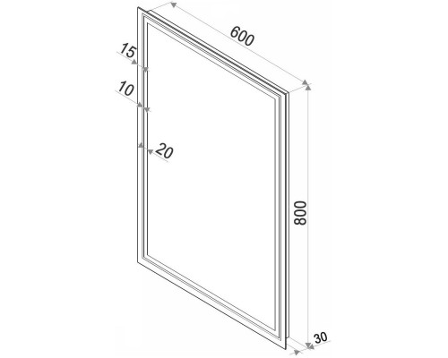 Зеркало 60x80 см Art&Max Monza AM-Mon-600-800-DS-F