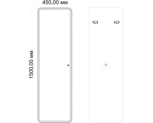 Зеркало 45x150 см Art&Max Terni AM-Ter-450-1500-DS-F