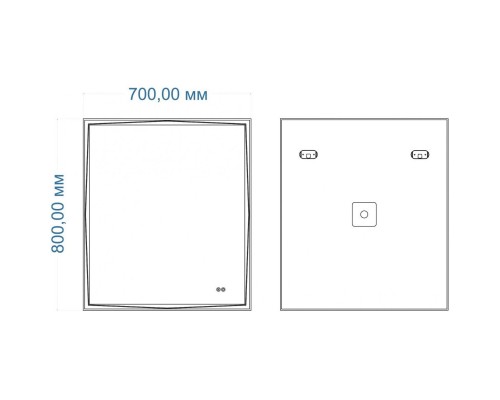 Зеркало 70x80 см Art&Max Firenze AM-Fir-700-800-DS-F-H