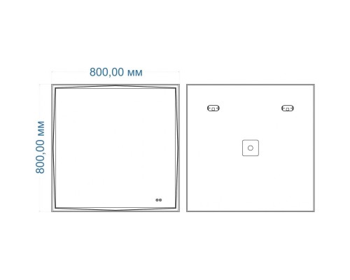 Зеркало 80x80 см Art&Max Firenze AM-Fir-800-800-DS-F-H