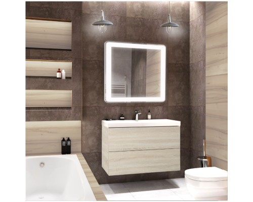 Тумба Rovere Chiaro Sonoma 79,6 см Art&Max Verona Push AM-Verona-Push-800-2C-SO-RS-TS