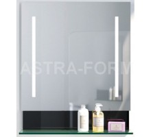 Зеркало 68x83,3 см черный глянец Astra-Form Альфа 020403