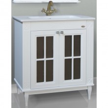 Тумба с раковиной белый глянец 78 см Atoll Милана