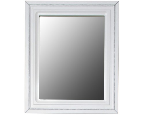 Зеркало 60,5x72,5 см белый матовый серебряная патина Atoll Валери